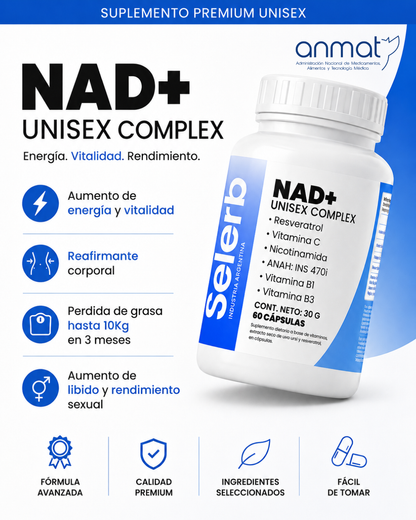 Selerb NAD + Resveratrol | 60 Capsulas